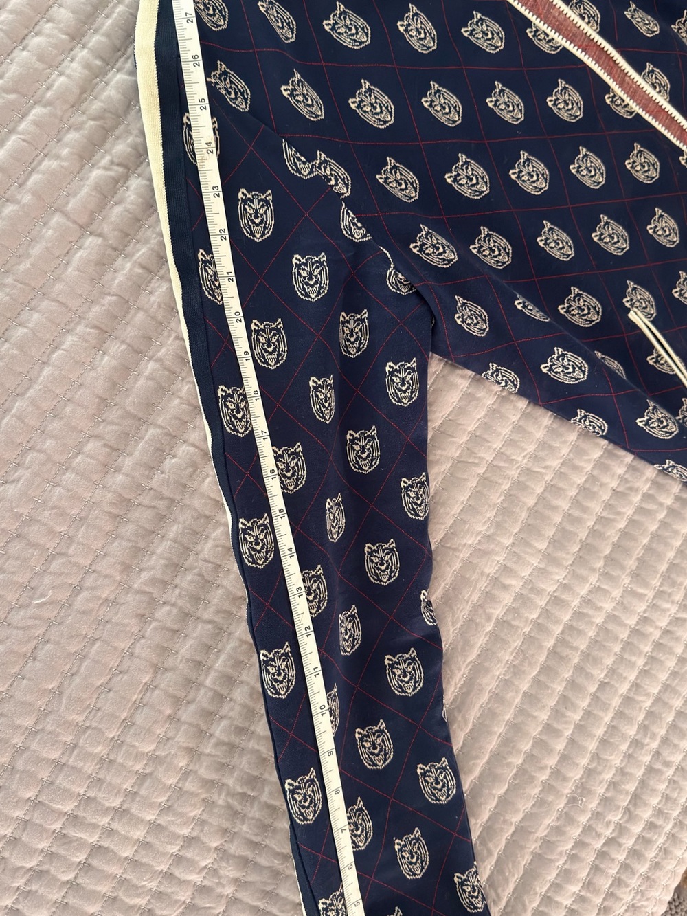 Gucci Navy Bomber Jacket with Cream & Red Trim - Picture 5 of 10
